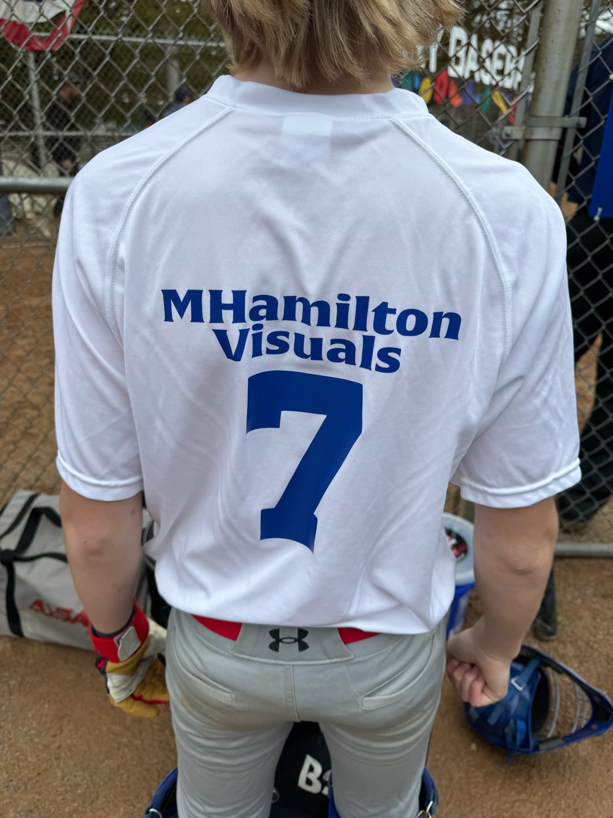 Young player wearing MHamiltonVisuals sponsored uniform
